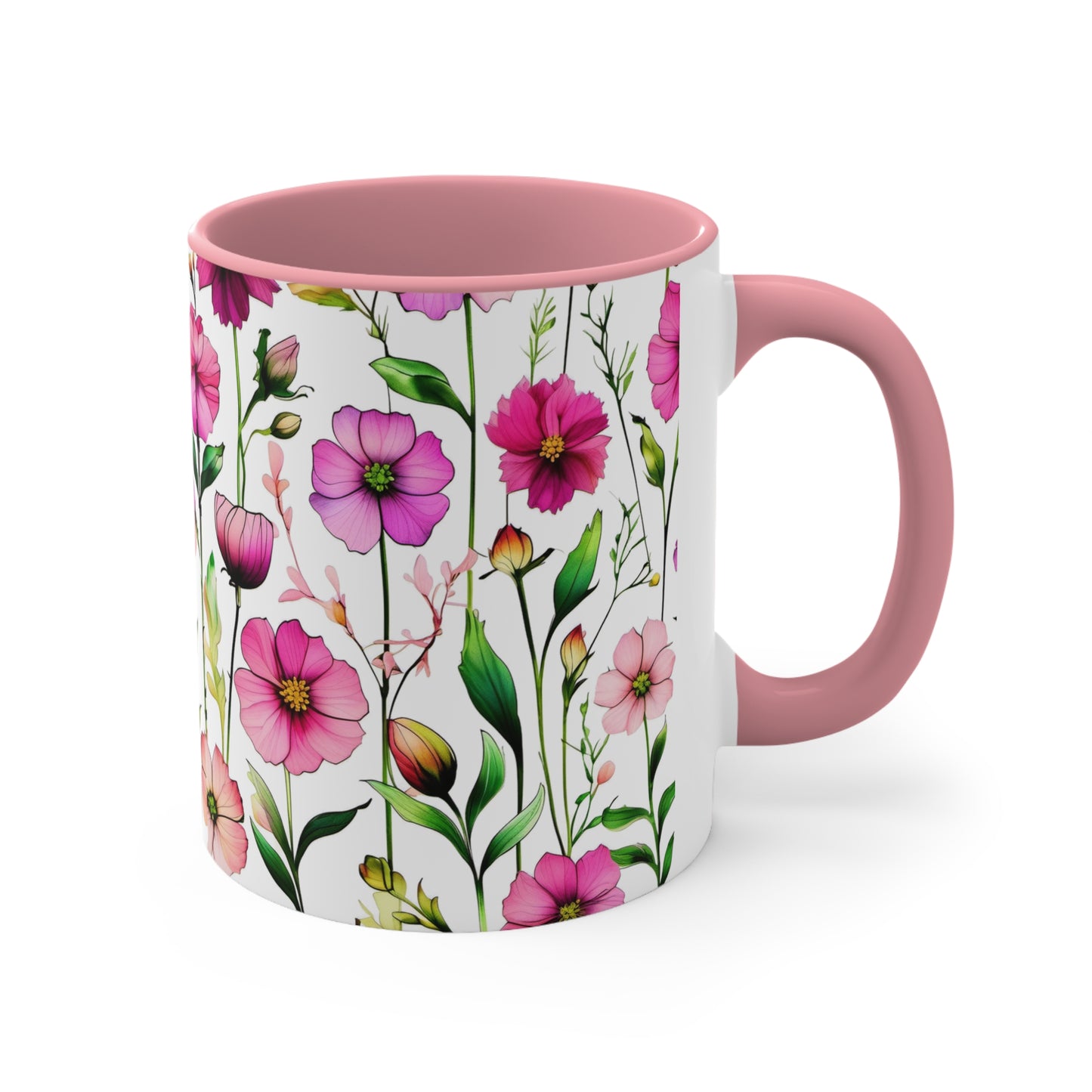 OOI- Pink Green Mug 11oz Floral