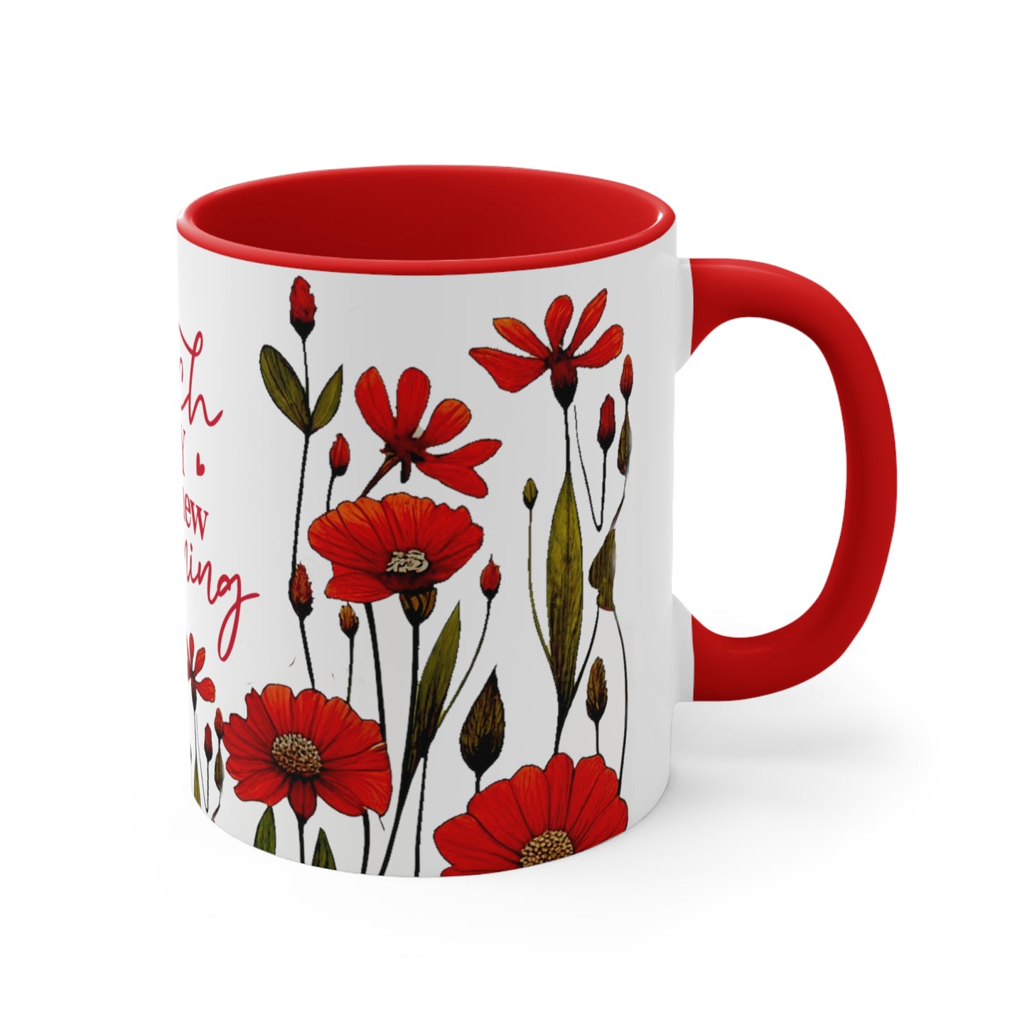 OOI- Red Accent Coffee Mug,11oz Affirmation