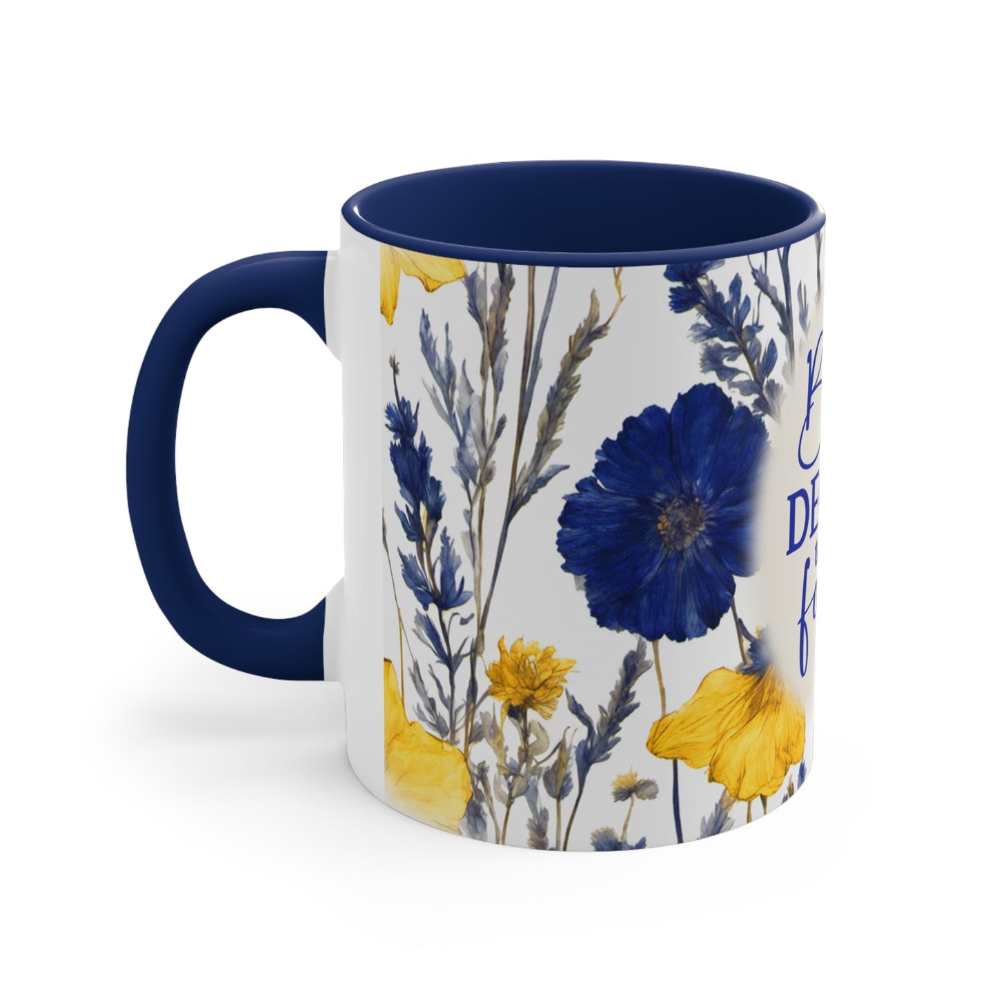 OOI-BlueGold Accent Coffee Mug, 11oz Affirmation