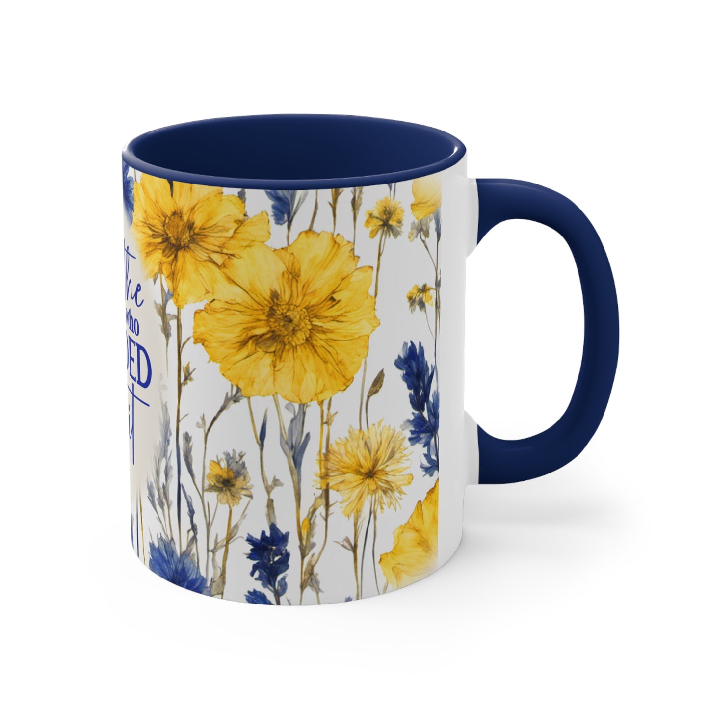 OOI-BlueGold Accent Coffee Mug, 11oz Affirmation
