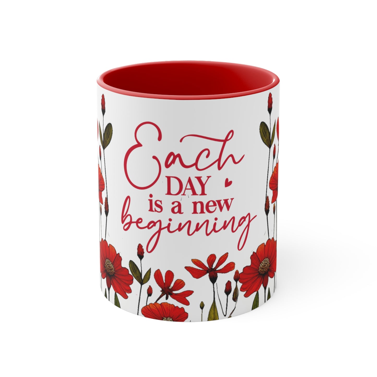 OOI- Red Accent Coffee Mug,11oz Affirmation