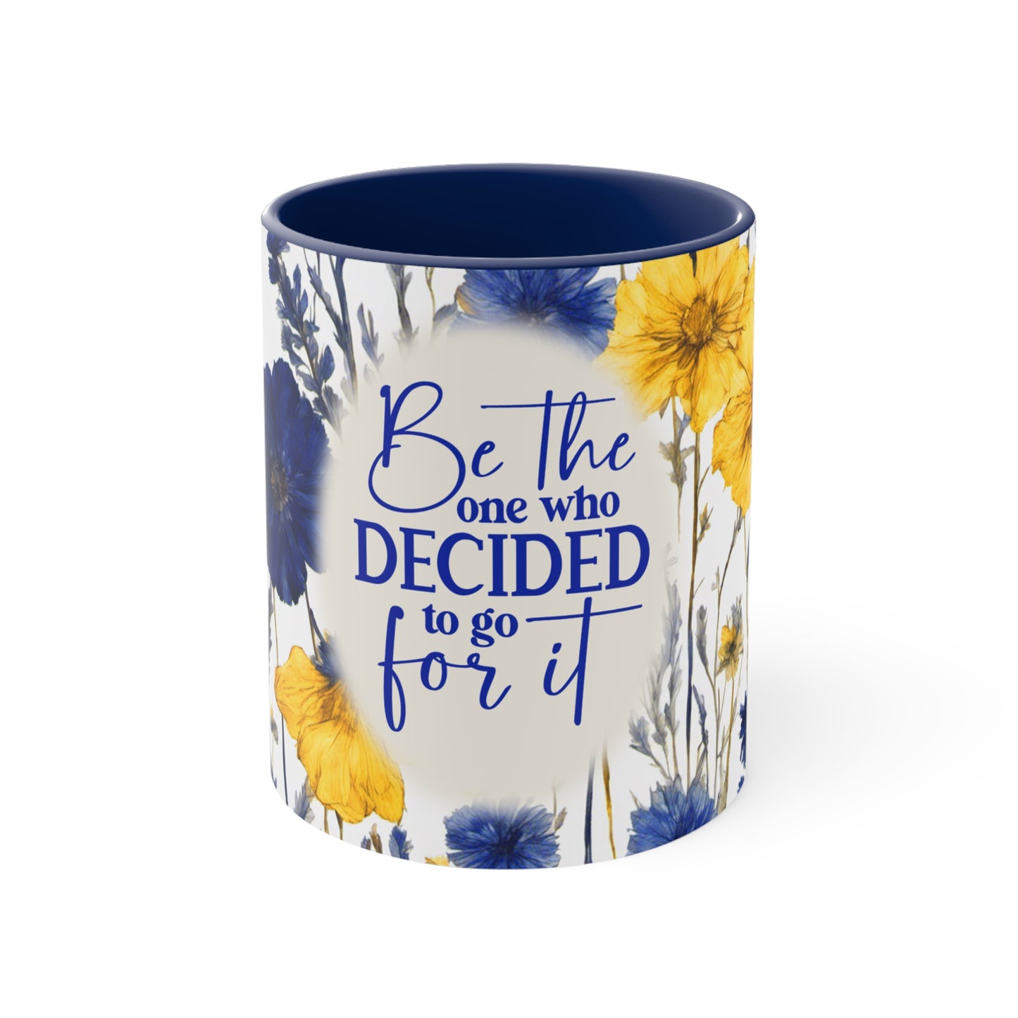 OOI-BlueGold Accent Coffee Mug, 11oz Affirmation