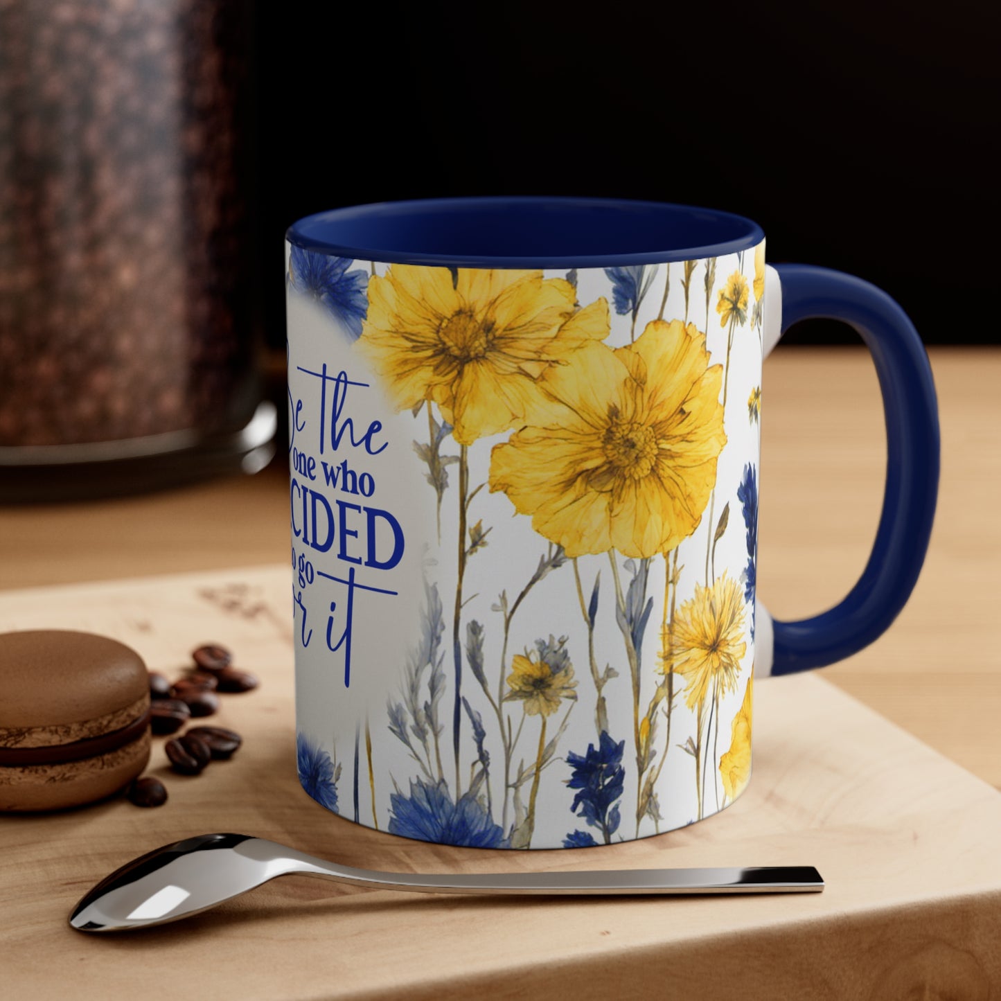 OOI-BlueGold Accent Coffee Mug, 11oz Affirmation