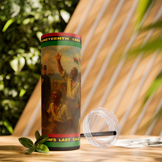 Juneteenth Skinny Tumbler with Straw, 20oz