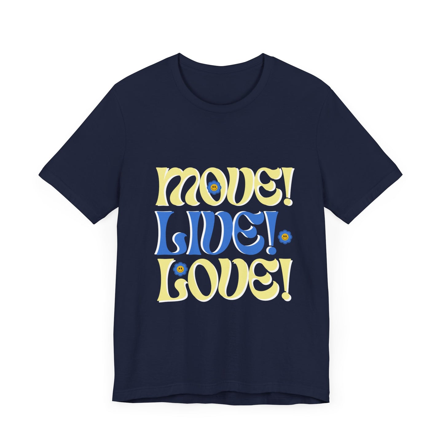 Move,Live,Love Tee-Navy