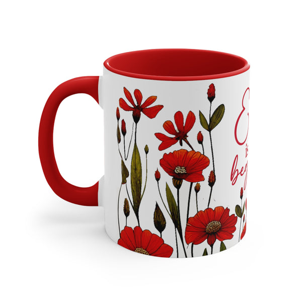 OOI- Red Accent Coffee Mug,11oz Affirmation