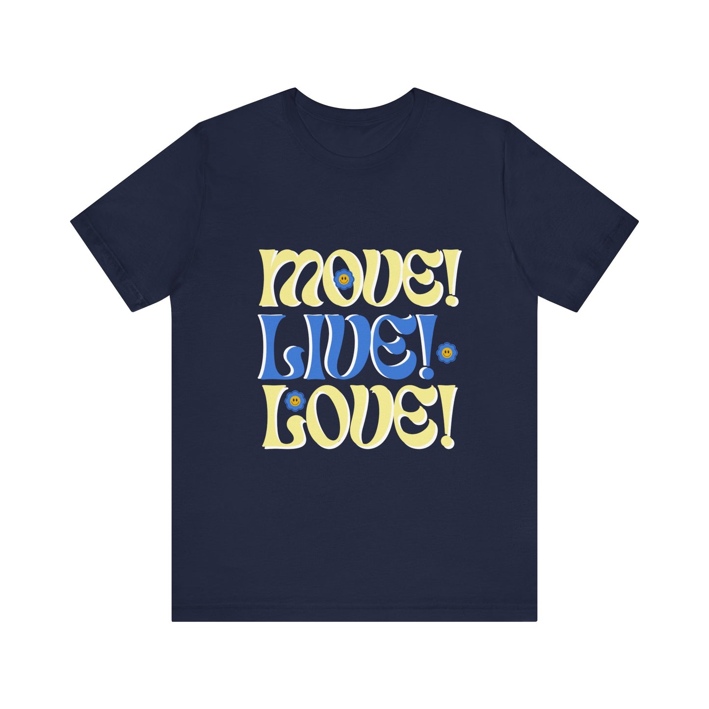 Move,Live,Love Tee-Navy