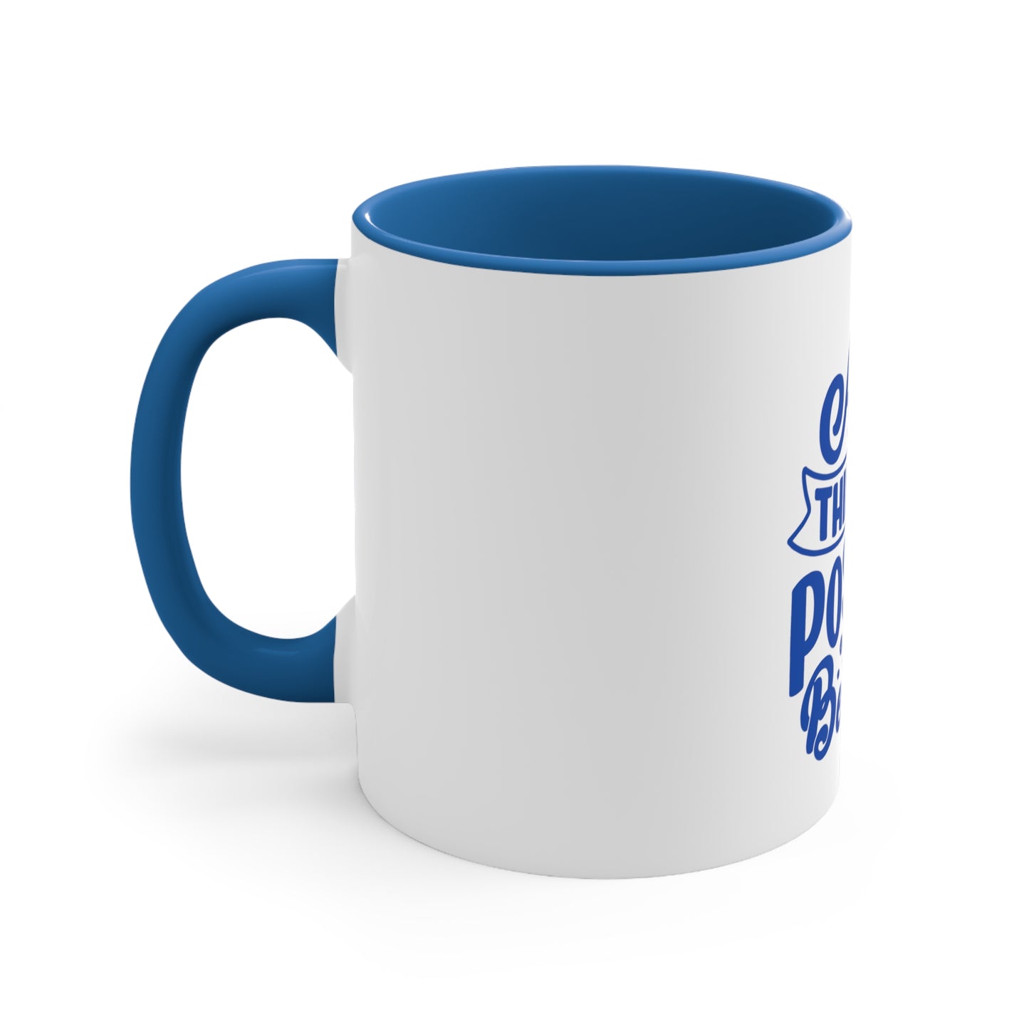 OOI-Blue and White Floral Print Mug"All Things Are Poossible..."