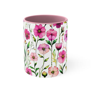 OOI- Pink Green Mug 11oz Floral