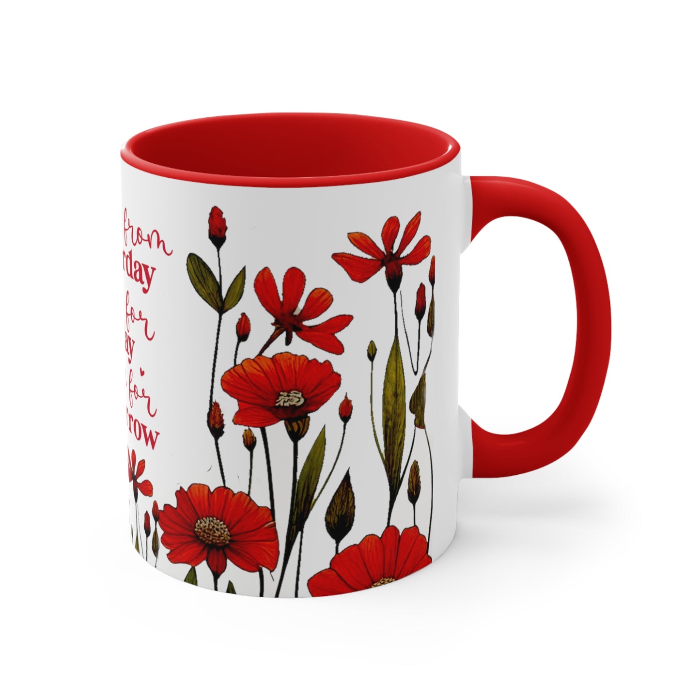 OOI-Red Accent Coffee Mug, 11oz Affirmation