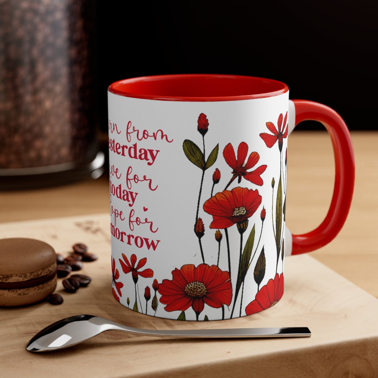 OOI-Red Accent Coffee Mug, 11oz Affirmation