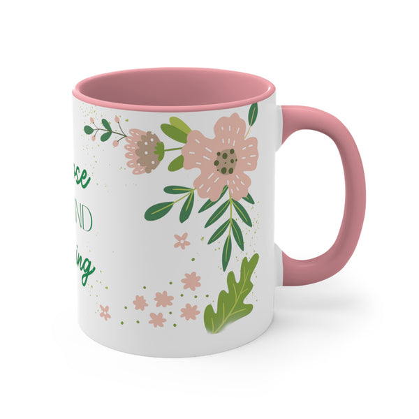 OOI- Pink-Green Accent Coffee Mug, Affirmation