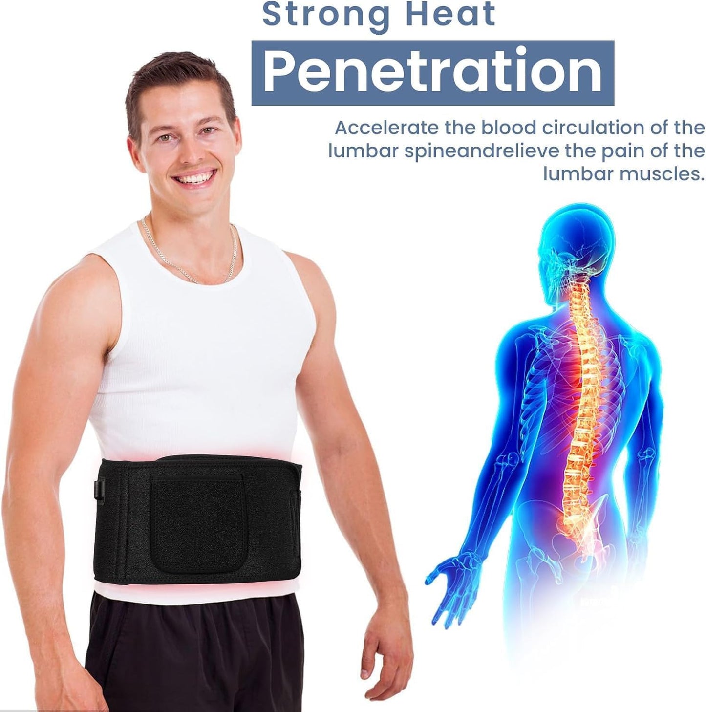 Red Light Therapy Belt - Near Infrared Light Therapy & Red Light Therapy for Body,660nm&850nm Infrared Light Therapy for Relaxing Muscle, Inflammation, Improve Circulation - Infrared Therapy