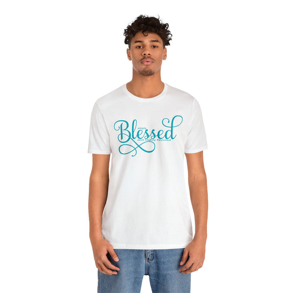 OOI-Unisex Jersey Short Sleeve Tee-Blessed(Teal Print)