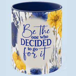 OOI-BlueGold Accent Coffee Mug, 11oz Affirmation