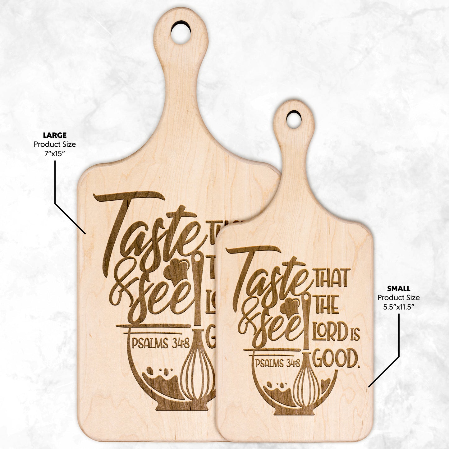 OOI-Hard Wood Paddle Cutting Board-Taste & See