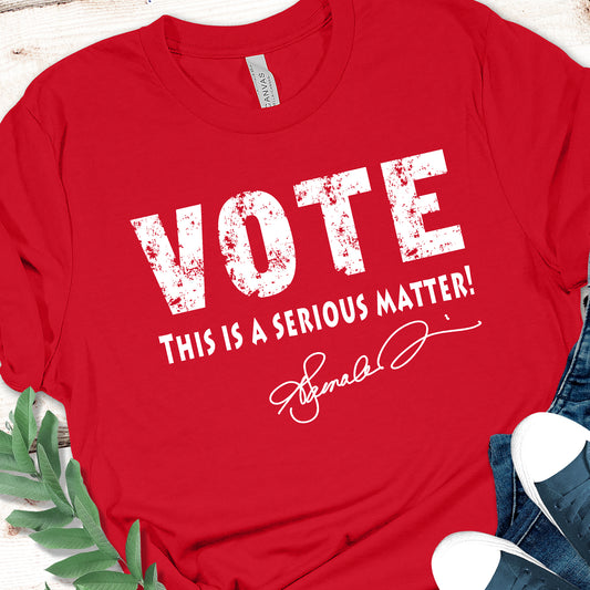 Divine 9 Inspired T--Vote-Serious Matter-Zeta Phi Beta,Delta Sigma Theta & Phi Beta Sigma- Kappa-Men, Women