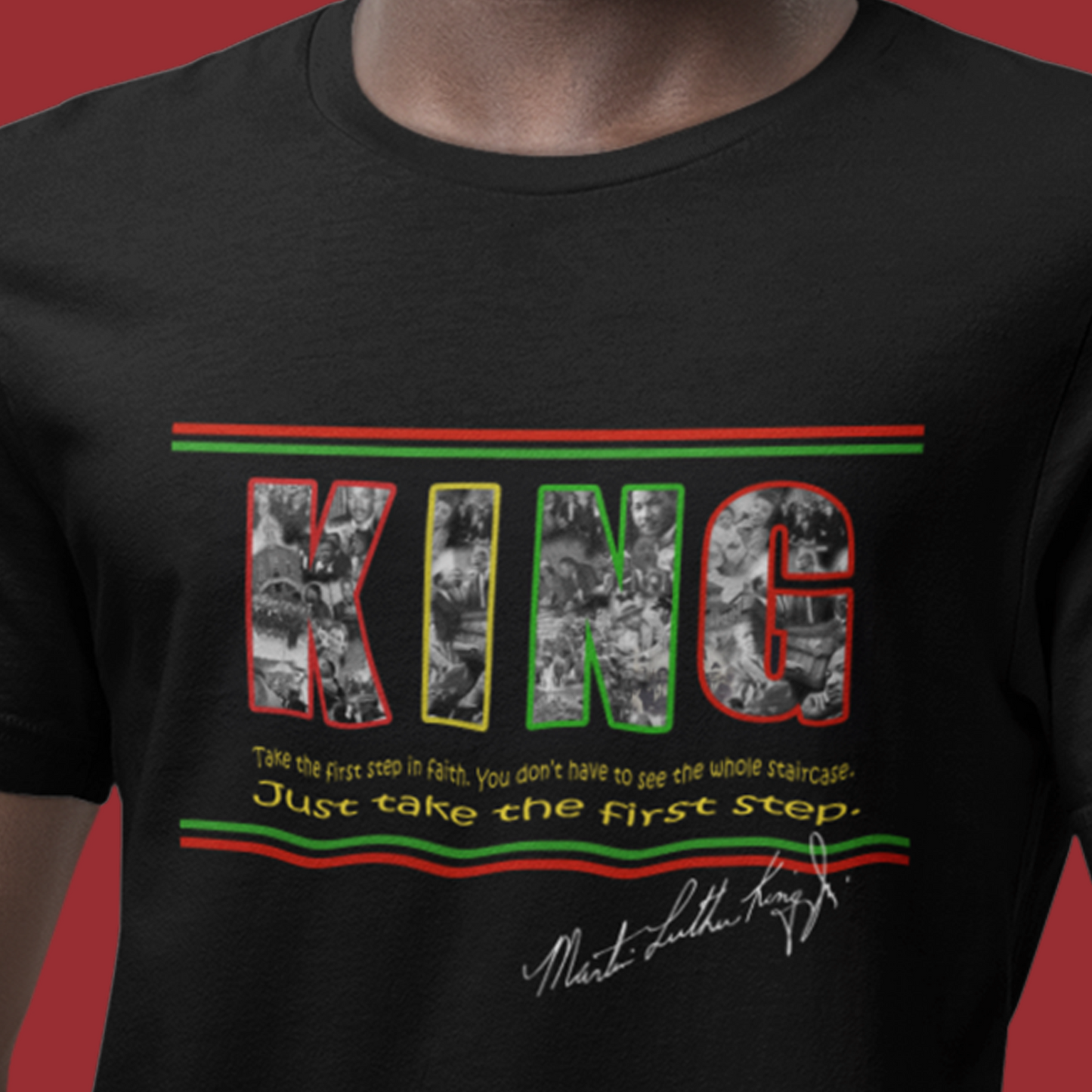 Martin Luther King Day & Black History Month Shirt-Adult Short Sleeve Unisex