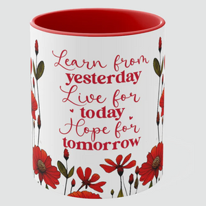 OOI-Red Accent Coffee Mug, 11oz Affirmation